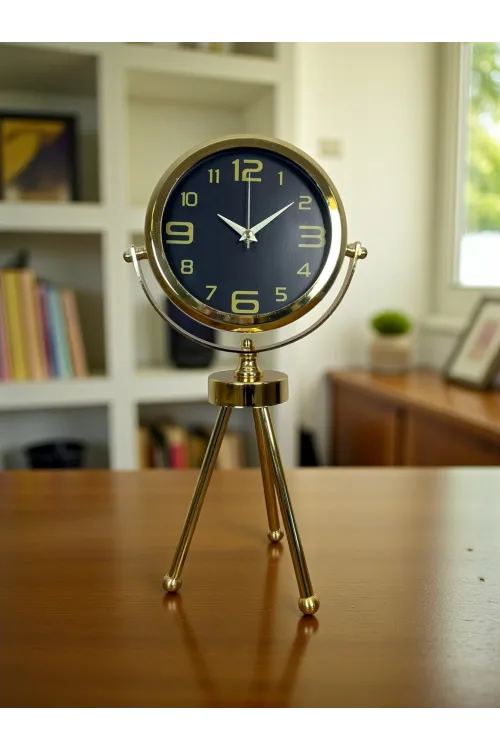 Vintage Prestige Üç Ayaklı Metal Masa Saati