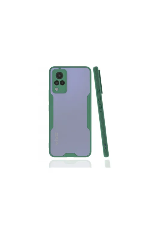 Vivo V21 Kılıf Platin Silikon - Yeşil