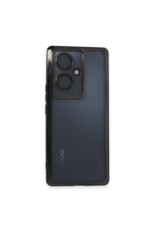 Vivo V29 Lite Kılıf Razer Lensli Silikon - Siyah
