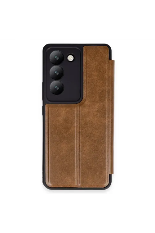 Vivo V30 Lite 4g Kılıf Flip Cover - Taba