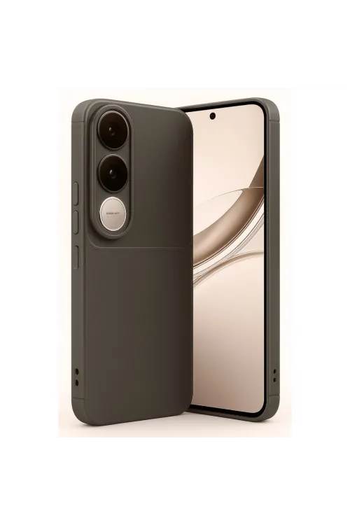 Vivo V50 Lite 4g Auto Focus Karbon Kapak - Kahverengi