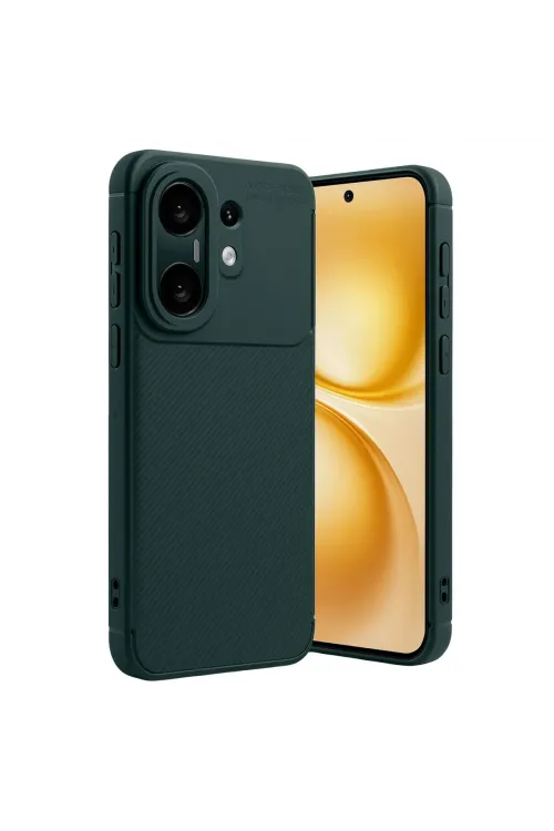 Vivo X200 Fe Auto Focus Karbon Kapak - Koyu Yeşil