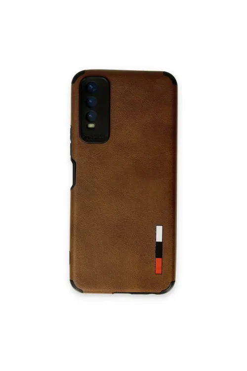 Vivo Y11s Kılıf Loop Deri Silikon - Kahverengi