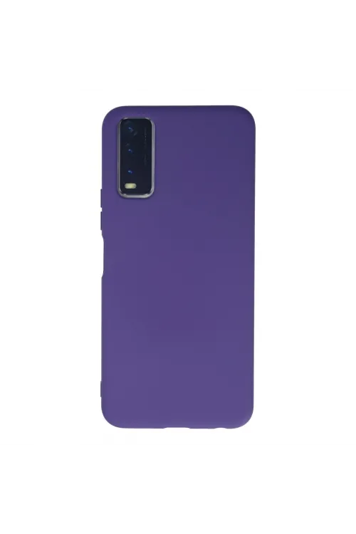 Vivo Y11s Kılıf Nano İçi Kadife Silikon - Mor