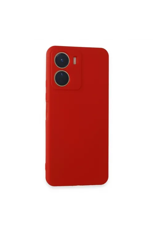 Vivo Y16 Kılıf First Silikon - Kırmızı