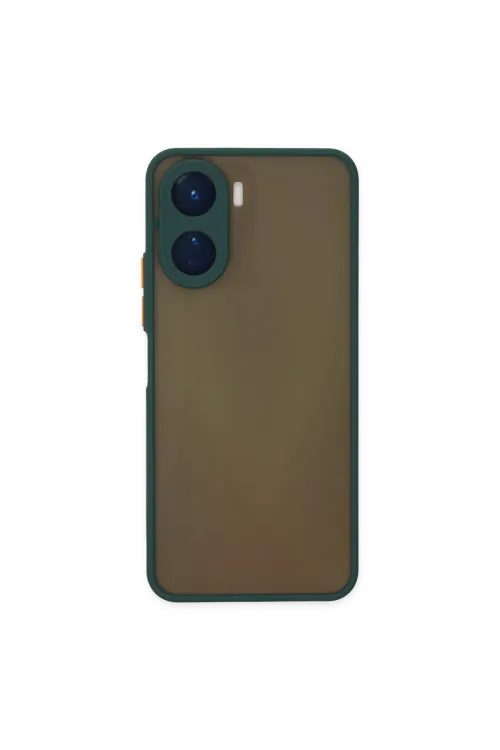 Vivo Y16 Kılıf Montreal Silikon Kapak - Yeşil