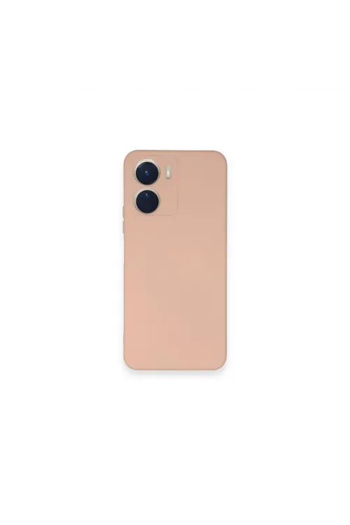 Vivo Y16 Kılıf Nano İçi Kadife Silikon - Pudra