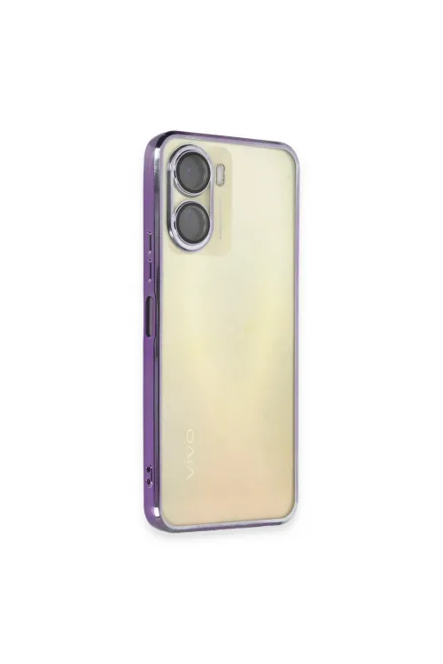 Vivo Y16 Kılıf Razer Lensli Silikon - Mor