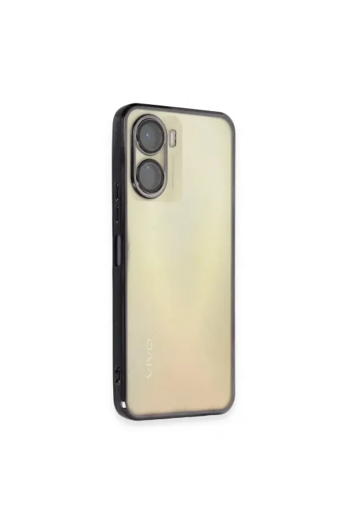 Vivo Y16 Kılıf Razer Lensli Silikon - Siyah