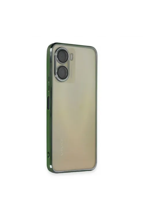 Vivo Y16 Kılıf Razer Lensli Silikon - Yeşil