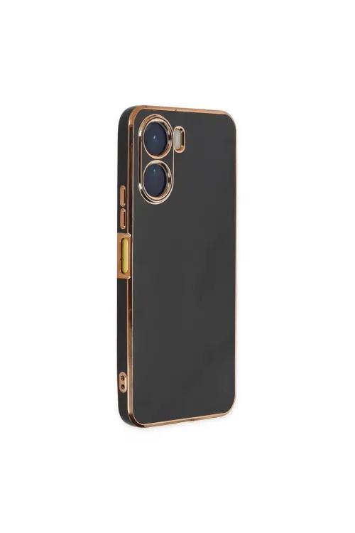 Vivo Y16 Kılıf Volet Silikon - Siyah
