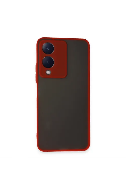 Vivo Y17s Kılıf Montreal Silikon Kapak - Kırmızı