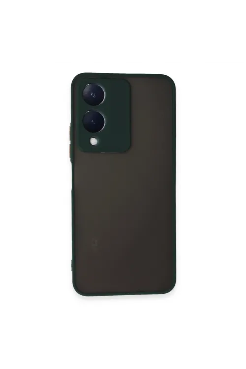 Vivo Y17s Kılıf Montreal Silikon Kapak - Yeşil