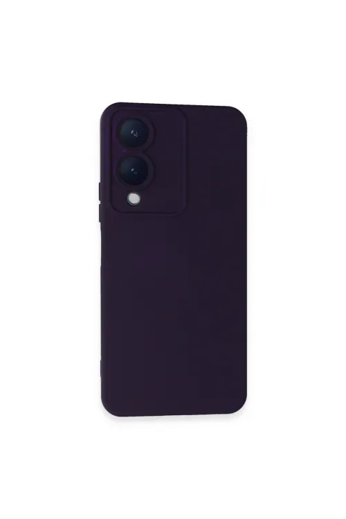 Vivo Y17s Kılıf Nano İçi Kadife Silikon - Mor