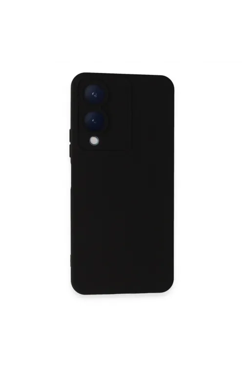 Vivo Y17s Kılıf Nano İçi Kadife Silikon - Siyah