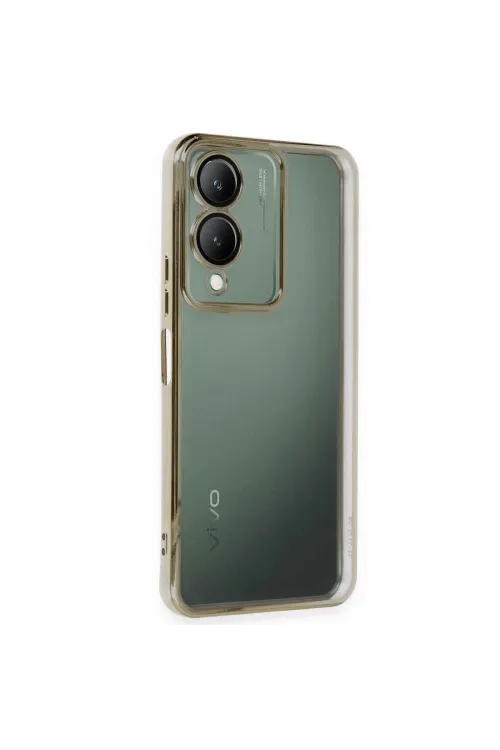 Vivo Y17s Kılıf Razer Lensli Silikon - Gold
