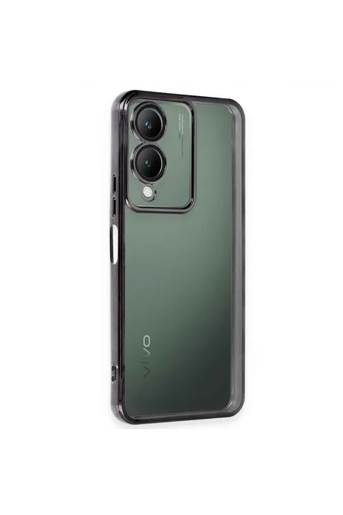 Vivo Y17s Kılıf Razer Lensli Silikon - Siyah