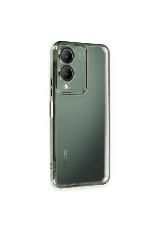 Vivo Y17s Kılıf Razer Lensli Silikon - Yeşil