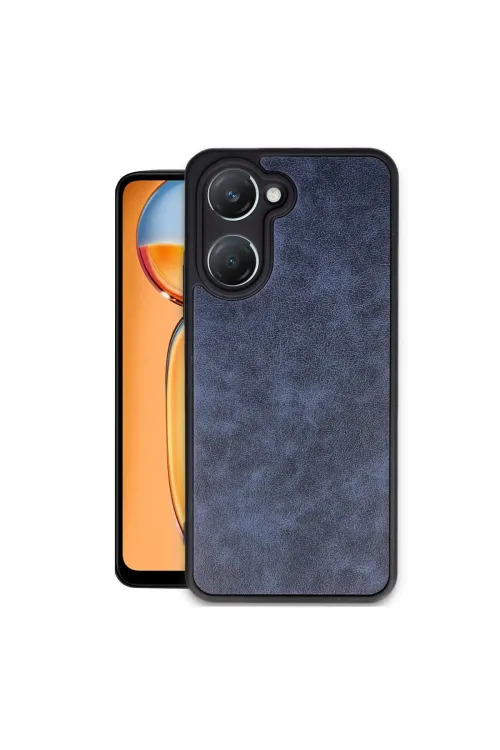 Vivo Y18 Kılıf Aras Deri Kapak - Lacivert