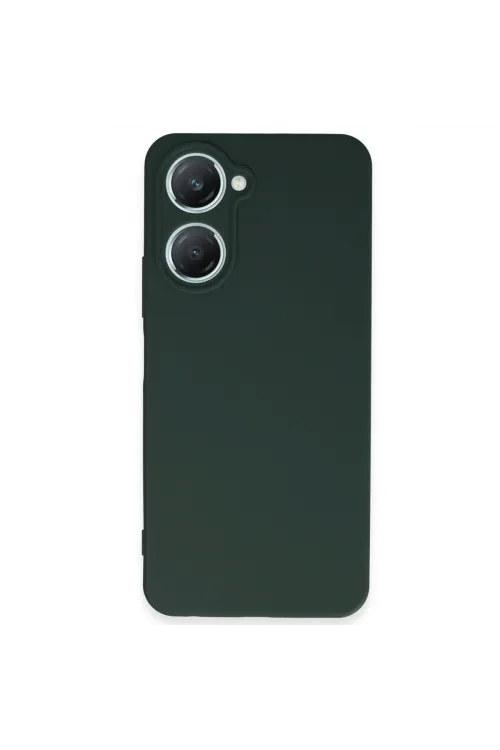 Vivo Y18 Kılıf First Silikon - Koyu Yeşil