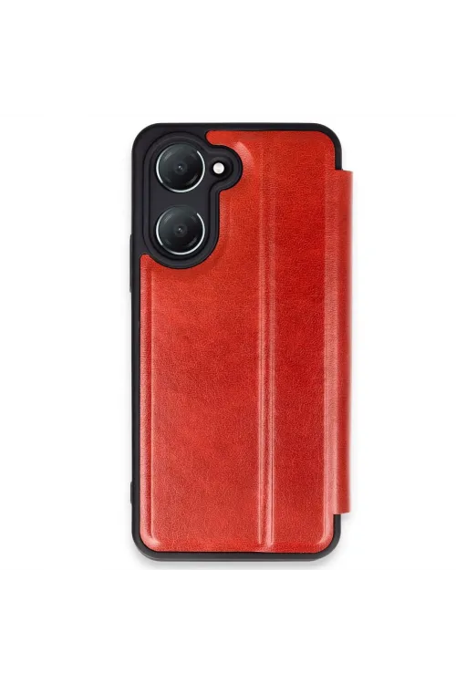 Vivo Y18 Kılıf Flip Cover - Kırmızı