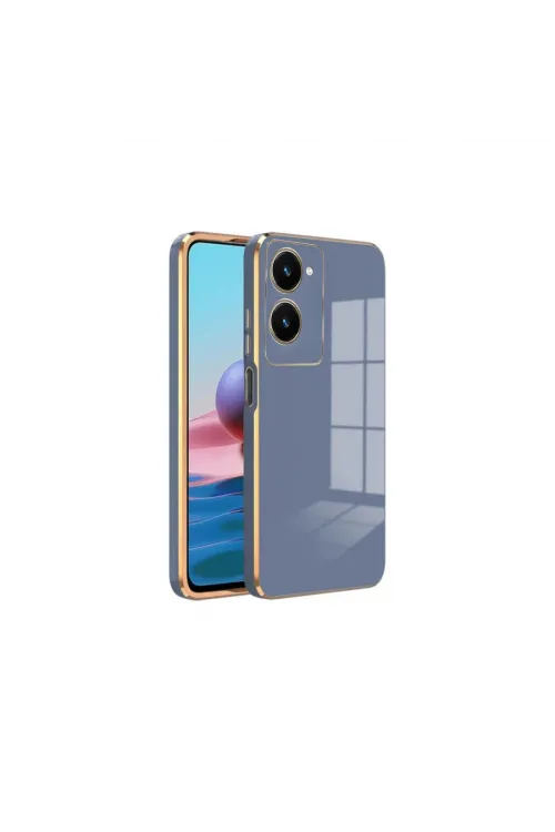 Vivo Y18 Kılıf Volet Silikon - Mavi