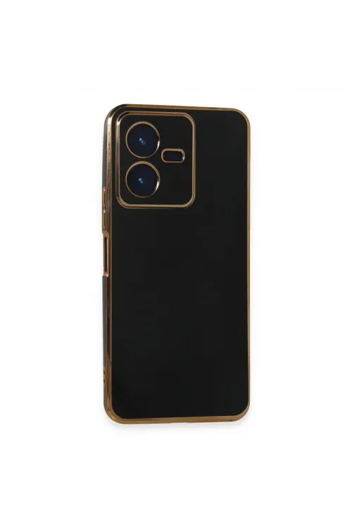 Vivo Y22 2022 Kılıf Volet Silikon - Siyah