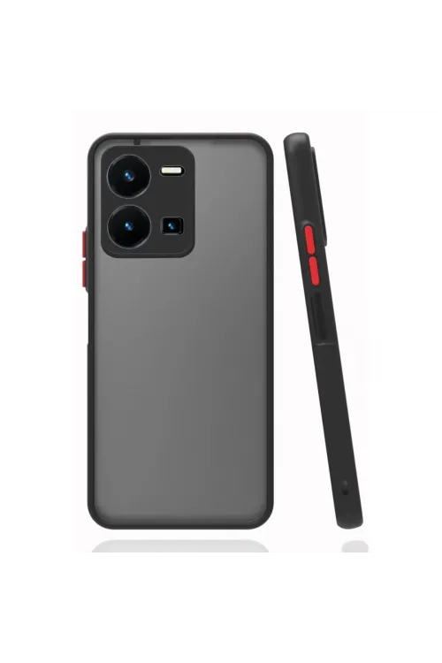 Vivo Y22s Kılıf Montreal Silikon Kapak - Siyah