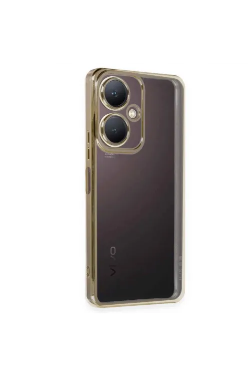 Vivo Y27 Kılıf Razer Lensli Silikon - Gold
