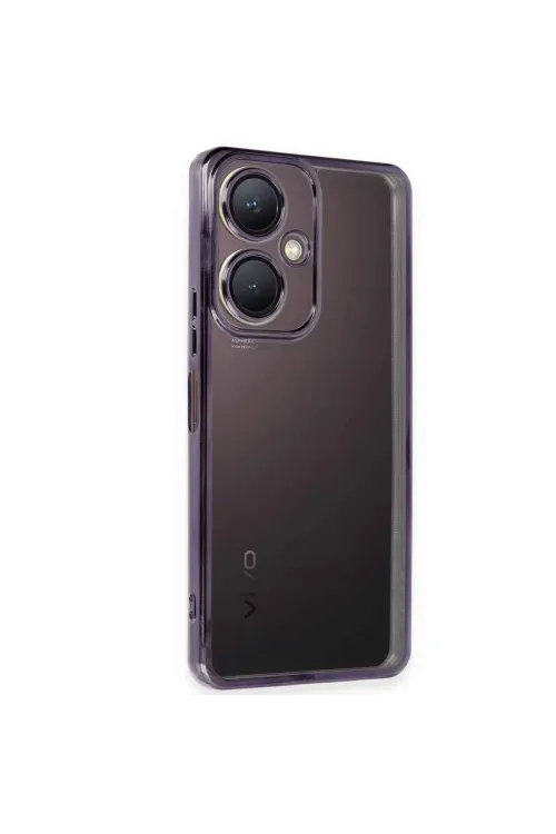 Vivo Y27 Kılıf Razer Lensli Silikon - Mor