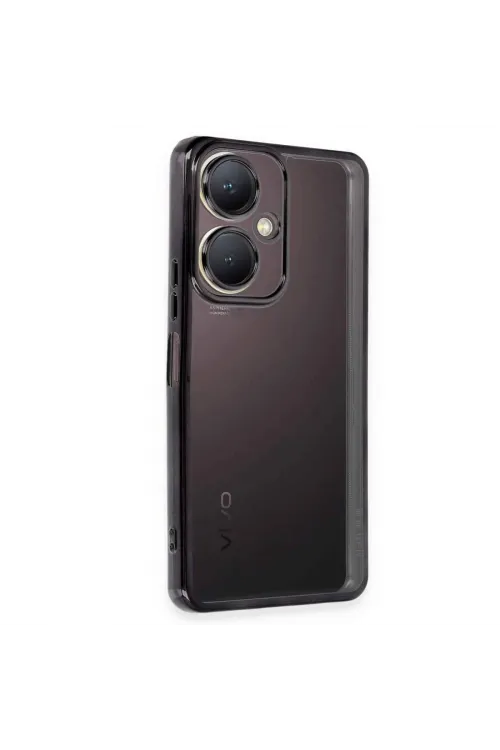 Vivo Y27 Kılıf Razer Lensli Silikon - Siyah