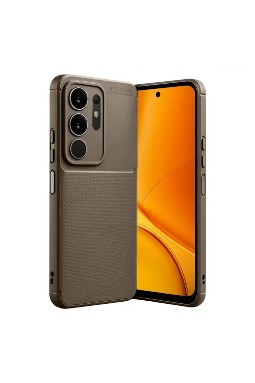 Vivo Y29 4g Auto Focus Karbon Kapak - Kahverengi
