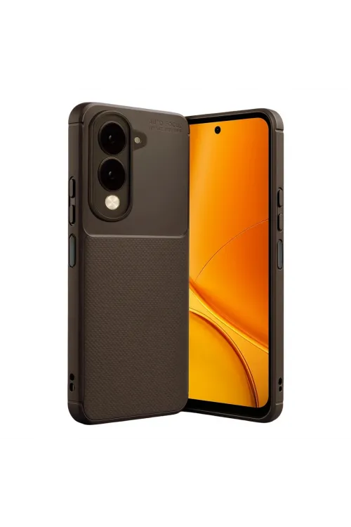 Vivo Y29s Auto Focus Karbon Kapak - Kahverengi