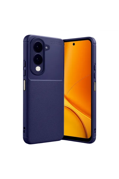 Vivo Y29s Auto Focus Karbon Kapak - Lacivert