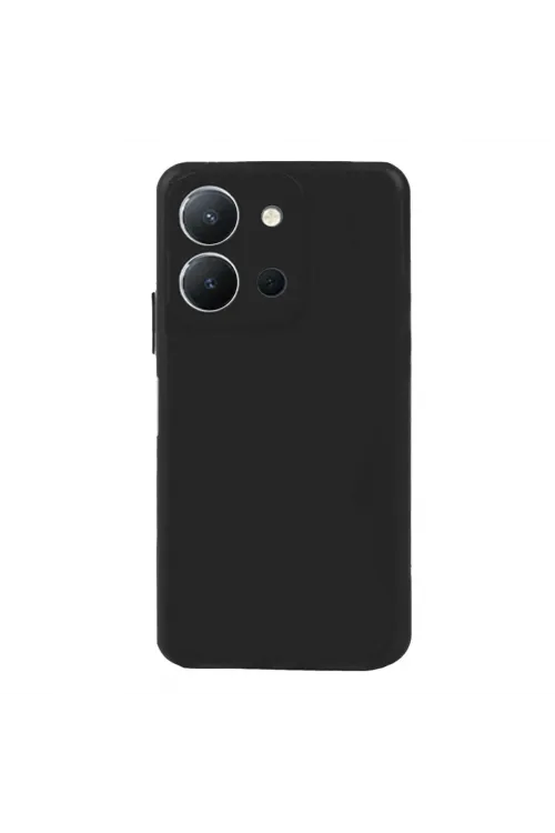 Vivo Y36 Kılıf Nano İçi Kadife Silikon - Siyah