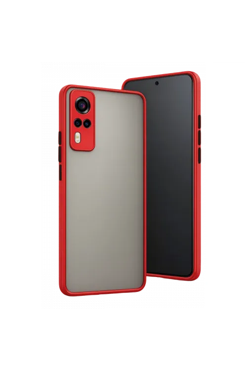 Vivo Y53s Kılıf Montreal Silikon Kapak - Kırmızı