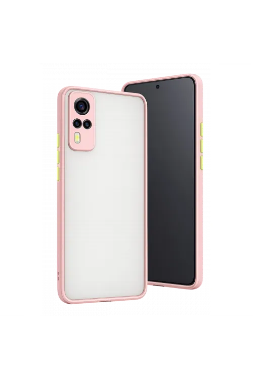 Vivo Y53s Kılıf Montreal Silikon Kapak - Pembe