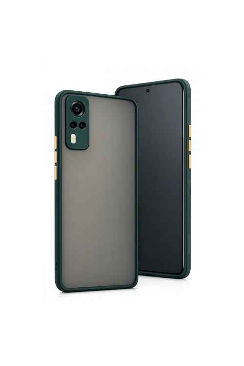 Vivo Y53s Kılıf Montreal Silikon Kapak - Yeşil