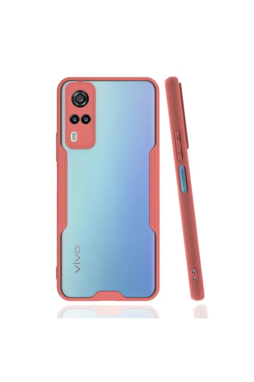 Vivo Y53s Kılıf Platin Silikon - Pembe