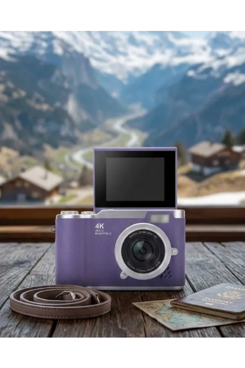 Vlog Kamera 4k Video 48 Mp Otomatik Odaklı Flip Ekranlı