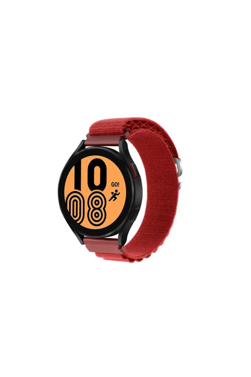 Watch 20mm Kr410 Kumaş Kordon (saat Değildir) - Kırmızı