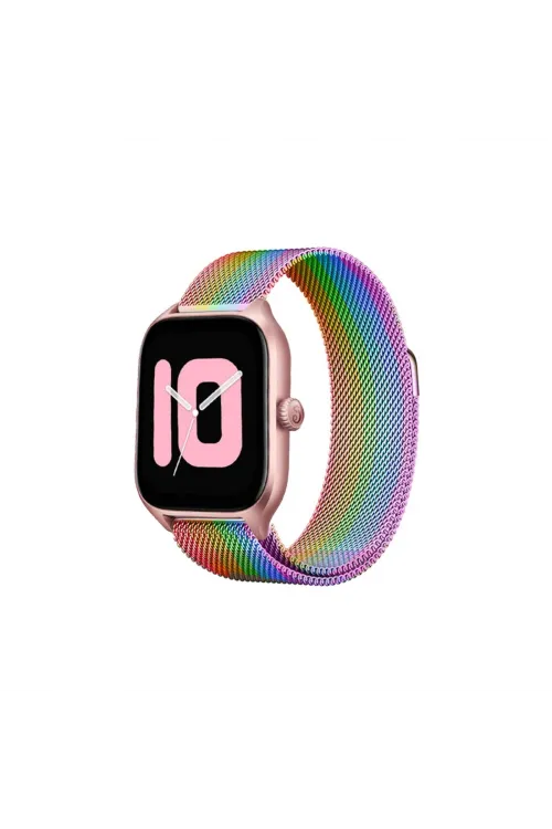 Watch 20mm Metal Mıknatıslı Kordon (saat Değildir) - Gökkuşağı