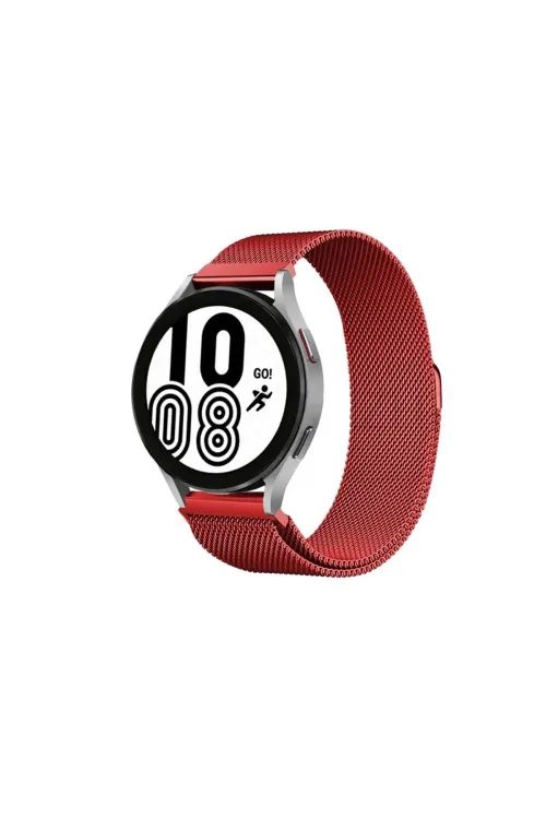 Watch 20mm Metal Mıknatıslı Kordon (saat Değildir) - Kırmızı