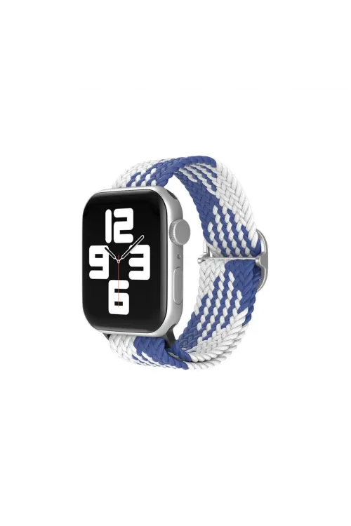 Watch 22mm  Kordon - Mavi-beyaz