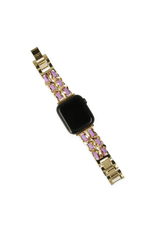 Watch 22mm Kr405 Metal Bakla Kordon (saat Değildir) - Lila