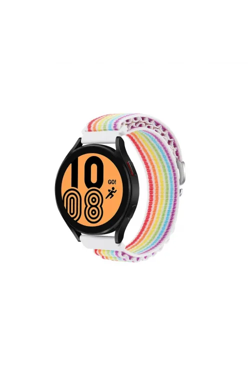Watch 22mm Kr410 Kumaş Kordon (saat Değildir) - Gökkuşağı