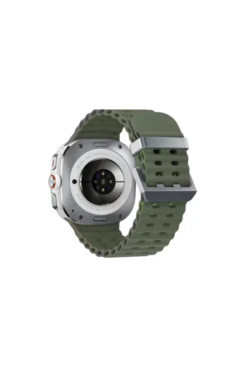 Watch 7 Ultra Kr417 Rug Silikon Kordon (saat Değildir) - Koyu Yeşil
