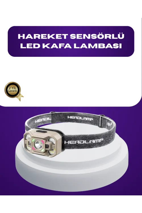 Wave Sensörlü Led Kafa Lambası Şarjlı Ayarlanabilir Işık
