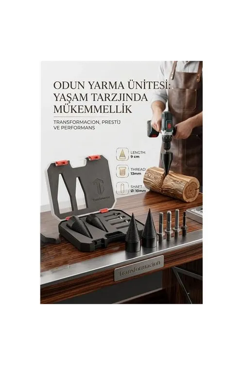 Weber Serisi: 6 Parçalı Profesyonel Çelik Odun Yarma Ahşap Ayırma ve Matkap Ucu Seti 722982