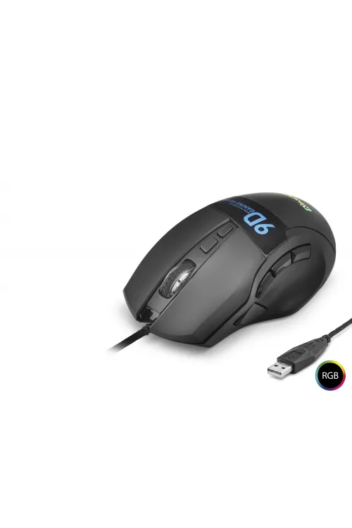 X10 Gaming Mouse 12800 Dpi 9 Tuş Makro 1000 Hz Rgb - Siyah